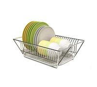 FHCSAO Escurreplatos De Acero Inoxidable Portavasos Escurridor De Platos Utensilio De Cocina Blanco,Metallic-37.5 * 29.5cm