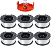 fhjwqronte Paquete de 6 carretes para Recortadora Hilo, para Blackdecker | Af-100, reemplazo línea césped alimentación automática, 30 pies 0,065