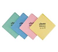 FHP Vileda - Paño de PVA micro 35 x 38 cm, multicolor, paquete de 4 unidades (verde, azul, rojo y amarillo)