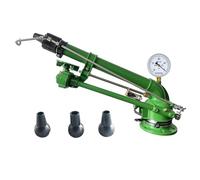 FHRKA Pistola pulverizadora de riego agrícola de 2" con manómetro, aspersor de Impacto para riego de Grandes áreas en Granjas, céspedes y Jardines.