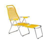 Fiam Tumbona Spaghetti con reposapiés Amarillo