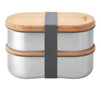 Fiambrera 1 l, gris, acero inoxidable, Black+Blum