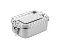 Fiambrera de acero inoxidable con 2 separadores extraíble, recipiente de almacenamiento de alimentos, robusta fiambrera metálica a prueba de fugas, adecuada para el trabajo, restaurantes (1400ml)