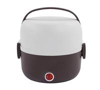 Fiambrera Eléctrica de 250 W, 2 Capas de Calefacción, Fiambrera, Calentador de Huevos, Calentador de Alimentos Portátil, Fiambreras Bento, Fiambrera con Rejilla para Huevos Al Vapor para(Púrpura)