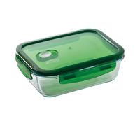 Fiambrera hermetica rectangular 1000ml SAN IGNACIO Vitoria de borosilicato en color verde