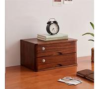 FiCabinet - Escritorio rústico de madera maciza, caja de Lockab con 2 cajones de escritorio y accesorios de archivo seguro para oficina en casa
