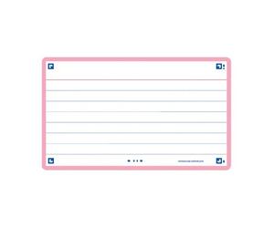 Fichas oxford flash 2.0 color horizontal 125x75mm (a7) rosa paquete de