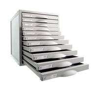 Fichero cajones de sobremesa 8211c 356x316x362 mm 11 cajones color gri
