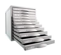 Fichero cajones de sobremesa 8211c 356x316x362 mm 11 cajones color gris