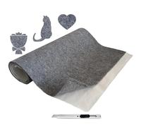 Fieltro Adhesivo Muebles de 2mm, Antideslizante 15.75in x 78.74in, Gris | Tela Adhesiva en Rollo, Corte Libre, Protector Patas Sillas, Almohadillas para Marco DIY Tela Tapizar Techo Coche