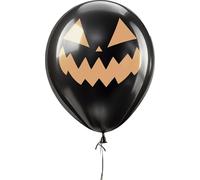 FIESTAS GUIRCA | 10 Globos con Cara de Calabaza (30 cm) - Decoración de Halloween y Fiestas de Disfraces - Ideal para Celebraciones de Fantasmas y Eventos Temáticos - Todos los Usuarios - Negro