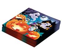 Fiestas Guirca - Servilletas desechables Calabaza gótica 16x16 cm Multicolor para Halloween