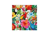Fiestas Guirca – Servilletas desechables Hawai Hibiscos – 20 unidades, 16x16 cm, multicolor