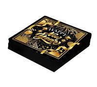 FIESTAS GUIRCA | 20 Servilletas Happy New Year Desechables (16x16 cm) - Decoración de Mesa para Fiestas de Año Nuevo - Ideal para Eventos y Festividades - Negro y Oro