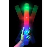 FIESTAS GUIRCA | Bastón LED Surtido (48 cm) - Accesorio Luminoso para Fiestas y Celebraciones - Ideal para Halloween, Carnaval y Eventos Nocturnos - Para Niños y Adultos - Blanco Multicolor