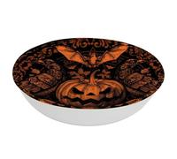 FIESTAS GUIRCA | Bol de Calabaza Gótica Reutilizable (32 cm) - Decoración de Mesa para Fiestas de Halloween Terroríficas - Ideal para Celebraciones de Miedo - Naranja y Negro