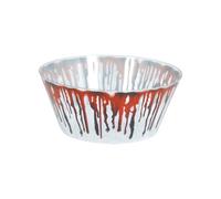 FIESTAS GUIRCA | Bol Ensangrentado Reutilizable (25 cm) - Decoración de Mesa para Halloween y Fiestas de Terror - Ideal para Celebraciones y Eventos - Rojo