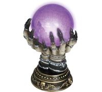 FIESTAS GUIRCA | Bola Mano de Pitonisa con Luz (23 cm) - Decoración de Miedo y Atrezzo para Halloween y Fiestas de Disfraces de Zingaras y Videntes - Ideal para Ambientes Terroríficos y Celebraciones