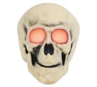 FIESTAS GUIRCA | Calavera Decorativa con Calabaza (30 cm) - Decoración de Halloween para Fiestas de Esqueletos y Celebraciones Terroríficas - Ideal para Ambientes de Miedo y Horror - Beige
