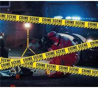 FIESTAS GUIRCA | Cinta Crime Scene (6mx7.6cm) - Decoración de Miedo para Halloween y Fiestas de Disfraces de Zombies - Ideal para Atrezzo y Escenarios Terroríficos - Amarillo y Negro