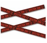Fiestas Guirca Cinta de Policía Zombie 6 mt x 7.6 cm Negro y Rojo