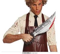 FIESTAS GUIRCA | Cuchillo Zombie Killer de Mentira (50 cm) - Accesorio para Disfraz de Asesino Zombie Halloween Carnaval Oktoberfest Terror Fiesta Temática - Adulto Infantil - Plata Marrón