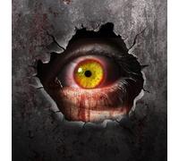 FIESTAS GUIRCA | Decoración Pared Agujero Ojo con Adhesivo (16x16 cm) - Decoración de Pared, Puerta y Ventana para Halloween y Fiestas de Terror - Ideal para Celebraciones y Eventos - Multicolor