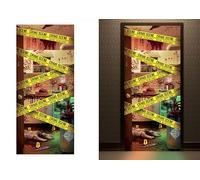 FIESTAS GUIRCA | Decoración Puerta Crime Scene (80x180 cm) - Ideal para Halloween y Celebraciones de Policías - Decoración de Pared, Puerta y Ventana - Multicolor