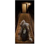 FIESTAS GUIRCA | Decoración Puerta Escaleras Tela (80x180 cm) - Ideal para Halloween y Celebraciones - Decoración de Pared, Puerta y Ventana - Multicolor