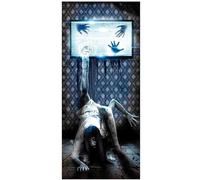 FIESTAS GUIRCA | Decoración Puerta Scary TV (80x180 cm) - Ideal para Halloween y Celebraciones - Decoración de Pared, Puerta y Ventana - Multicolor