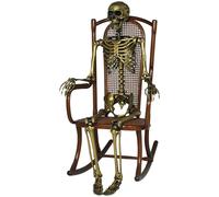 FIESTAS GUIRCA | Esqueleto de Oro (160 cm) - Decoración de Halloween para Fiestas y Celebraciones - Ideal para Ambientes Terroríficos y Temáticas de Calaveras y Esqueletos - Oro