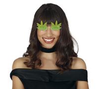 FIESTAS GUIRCA | Gafas de Hojas Verde - Accesorio de Disfraz para Fiestas de Rastafaris y Celebraciones - Ideal para Adultos Unisex en Halloween y Carnaval - Verde