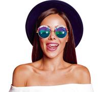 FIESTAS GUIRCA | Gafas Disco Queen Multicolor - Accesorio de Disfraz para Fiestas de los Años '90 y Temáticas Disco - Ideal para Mujer Adulta en Celebraciones y Eventos - Multicolor