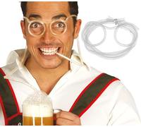 FIESTAS GUIRCA | Gafas Party Transparente - Accesorio de Disfraz para Fiestas de Despedida de Soltero y Celebraciones de Cerveza - Ideal para Adultos Unisex en Fiestas Temáticas - Transparente