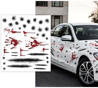 Fiestas Guirca – Hoja adhesiva para coche 30x40 cm – Decoración Halloween Blanco y Rojo