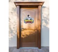 FIESTAS GUIRCA | Letrero de Madera con Calavera Halloween Party (30x26 cm) - Decoración de Pared, Puerta y Ventana para Halloween - Ideal para Celebraciones y Eventos - Multicolor