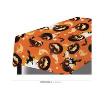 Fiestas Guirca Mantel de Calabazas Naranja y Negro para Halloween 137 x 274 cm
