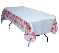 Fiestas Guirca Mantel de Sangre plástico 137x274 cm Blanco