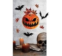 Fiestas Guirca - Pegatinas para calabaza, murciélago, 25 x 70 cm, decoración especial de Halloween, tema:
