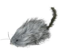 FIESTAS GUIRCA | Rata Peluda de Halloween (16 cm) - Decoración de Animales e Insectos para Fiestas Terroríficas y Celebraciones de Miedo - Ideal para Escenarios Espeluznantes y Eventos - Gris