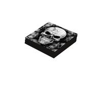 Fiestas Guirca – Servilletas desechables de calavera – 20 unidades (16x16 cm) – Gris