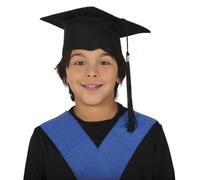 Fiestas Guirca – Sombrero de graduación infantil unisex, accesorio de disfraz, talla única, negro