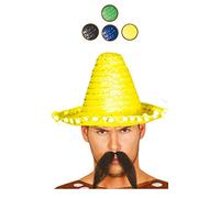 Fiestas Guirca Sombrero mexicano de paja 33 cm – Accesorio de fiesta, amarillo