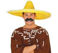 FIESTAS GUIRCA | Sombrero Mexicano de Paja (60 cm) - Accesorio de Fiesta para Celebraciones de Verano y Graduaciones - Ideal para Eventos Temáticos de México y Fiestas de Disfraces - Adulto Unisex