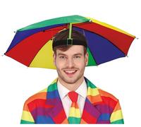 FIESTAS GUIRCA Sombrero paraguas arcoíris para fiesta, 55 cm