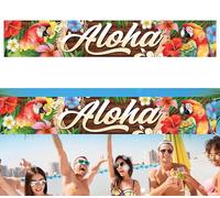 FIESTAS GUIRCA | Tela Decorativa de Verano (290x150 cm) - Decoración de Pared, Puerta y Ventana para Fiestas de Graduación y Verano - Ideal para Temáticas Hawaianas y Celebraciones - Multicolor