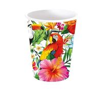 Fiestas Guirca - Vasos desechables Hawaii 240 ml (9 cm) 6 unidades Multicolor