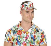 FIESTAS GUIRCA | Visera Tropical Multicolor (Talla Única) - Gorro de Fiesta para Celebraciones de Verano y Graduaciones - Accesorio Unisex para Fiestas Hawaianas y Temáticas - Adulto - Multicolor
