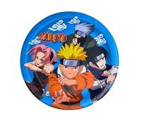 FIESTORA, Platos Naruto, Platos para Fiesta de Cumpleaños Temática, Desechables y Resistentes, Perfectos para Fiestas, Pack 8 Platos 23 CM