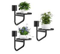Fieuaah Juego de estantes para Plantas de Pared Que ahorran Espacio y | Juego de estantes de exhibición de plantas de pared vertical para decoración de entrada, cafetería, balcón y sala